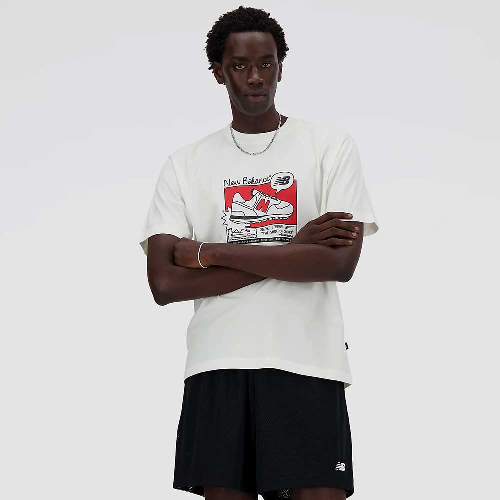 МЪЖКА ТЕНИСКА NEW BALANCE MT41593SST AD RELAXED TEE БЕЖОВА - lotus-sport.bg